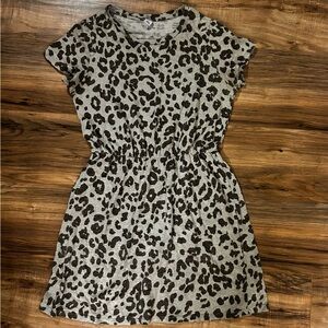 Old Navy Gray and Black Leopard Print Women’s Dress size Medium